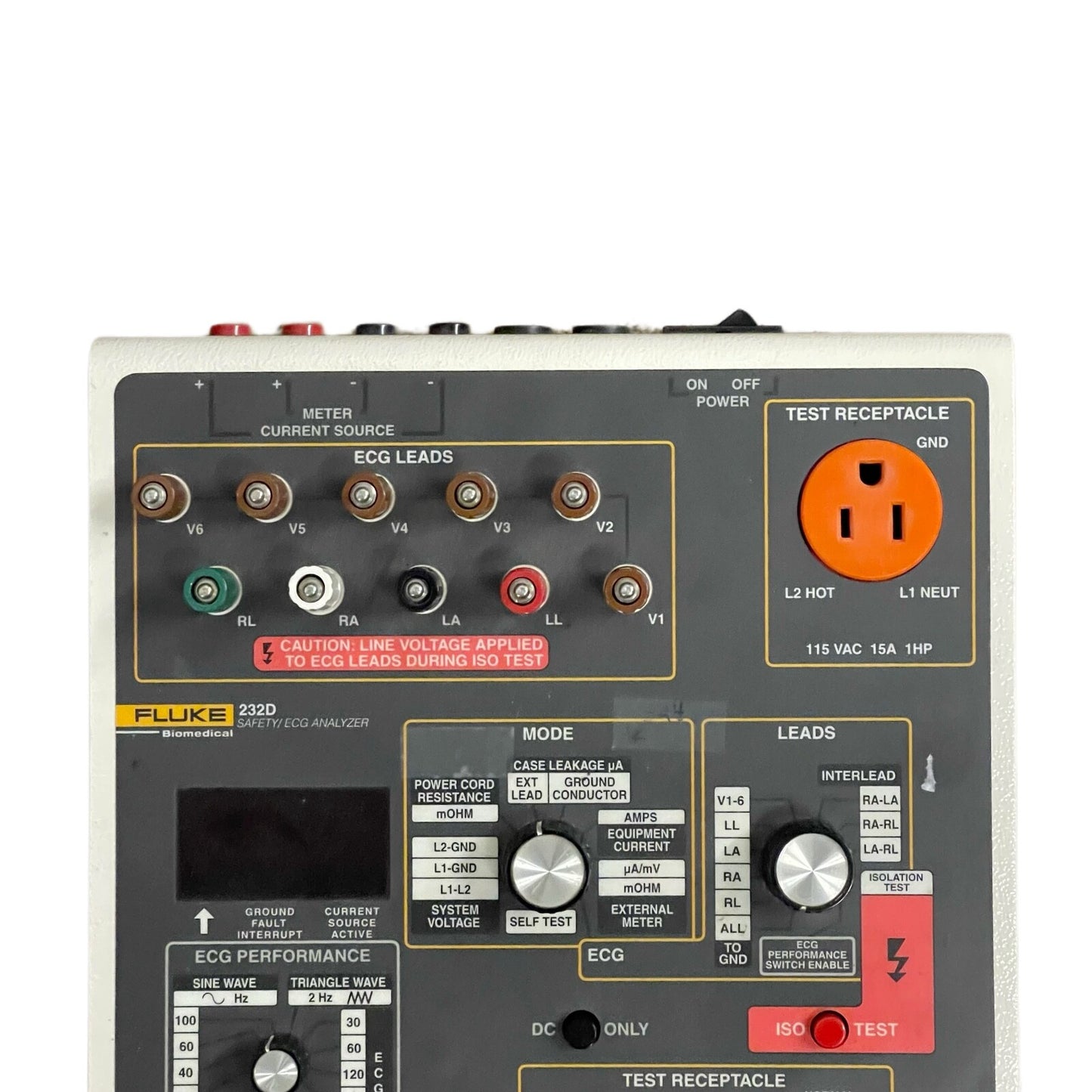 Fluke Biomedical REF 232D Electrical Safety / ECG Analyzer Untested As Is