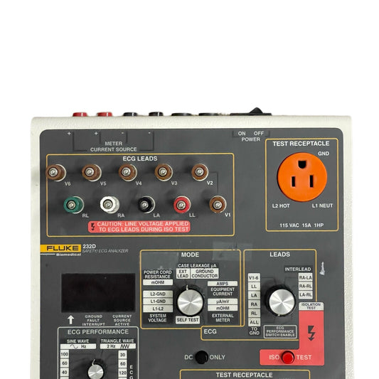 Fluke Biomedical REF 232D Electrical Safety / ECG Analyzer Untested As Is