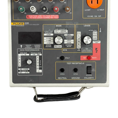 Fluke Biomedical REF 232D Electrical Safety / ECG Analyzer Untested As Is