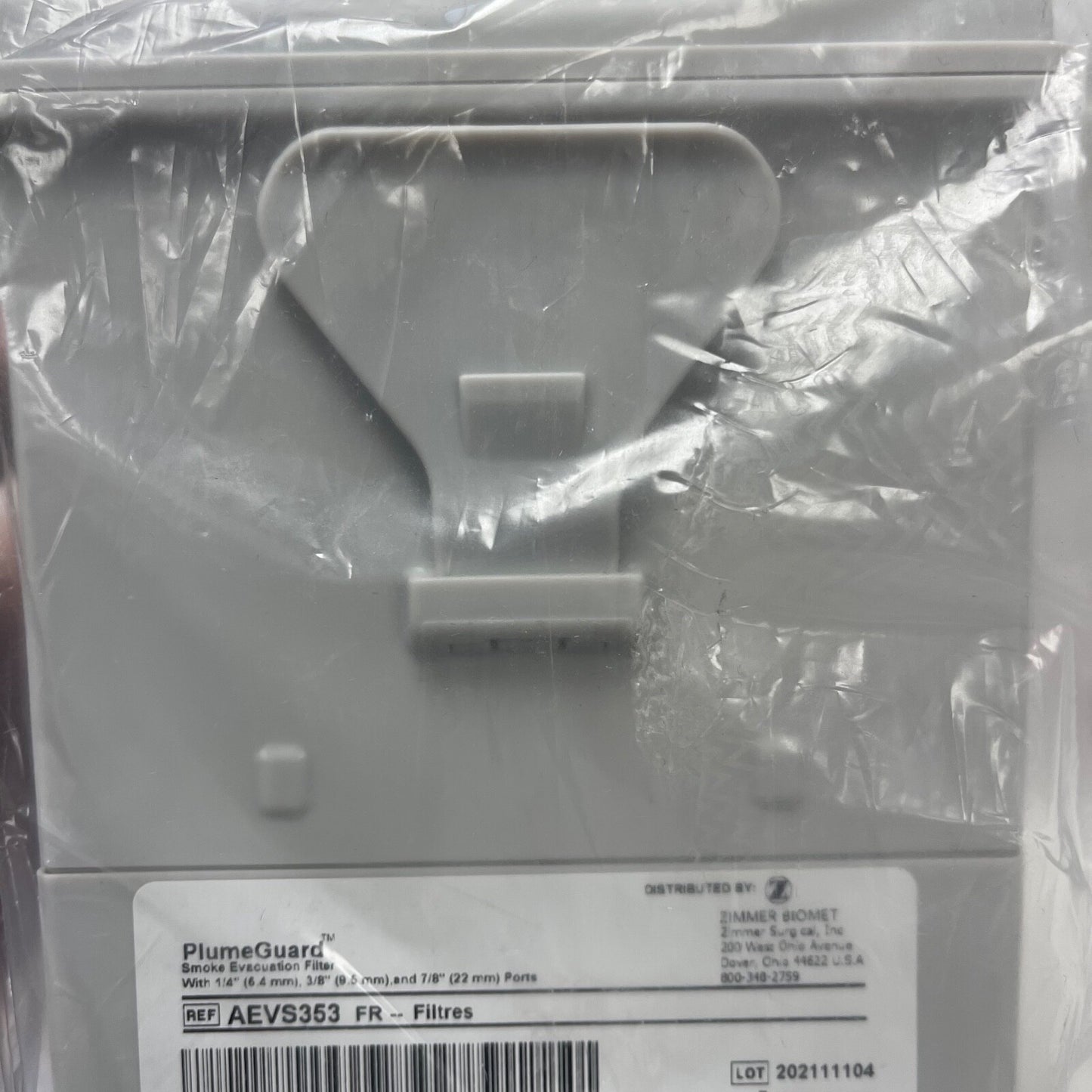 Zimmer Biomet REF AEVS353 Plumeguard Smoke Evacuation Filter