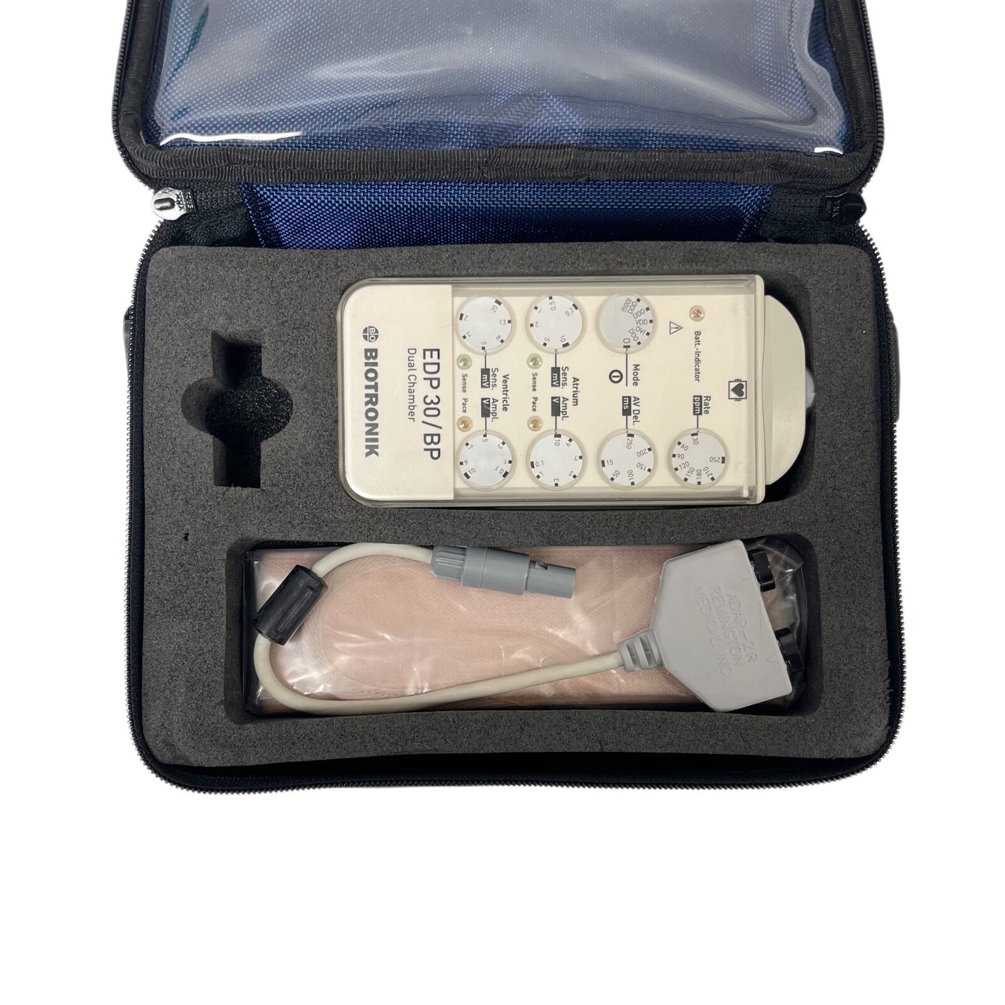 BIOTRONIK REF 347173  EDP 30/BP Dual Chamber External Pacemaker ,ADAM-2R Adapter