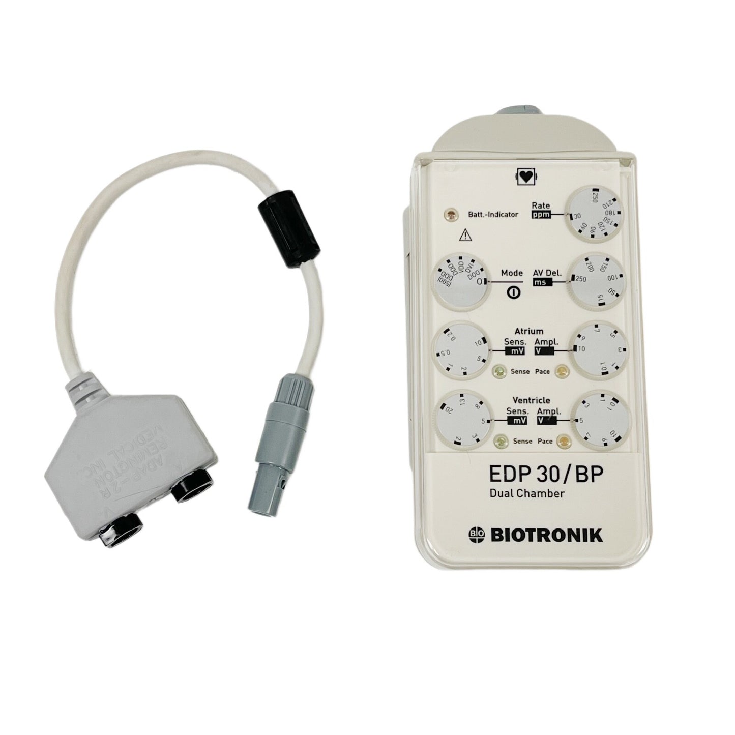 BIOTRONIK REF 347173  EDP 30/BP Dual Chamber External Pacemaker ,ADAM-2R Adapter
