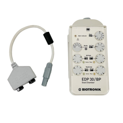 BIOTRONIK REF 347173  EDP 30/BP Dual Chamber External Pacemaker ,ADAM-2R Adapter