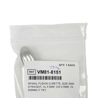 Avalign REF VM81-8151 Fusion Curette, Size 0000 Straight, Cl 4.5mm Cw 2.5mm