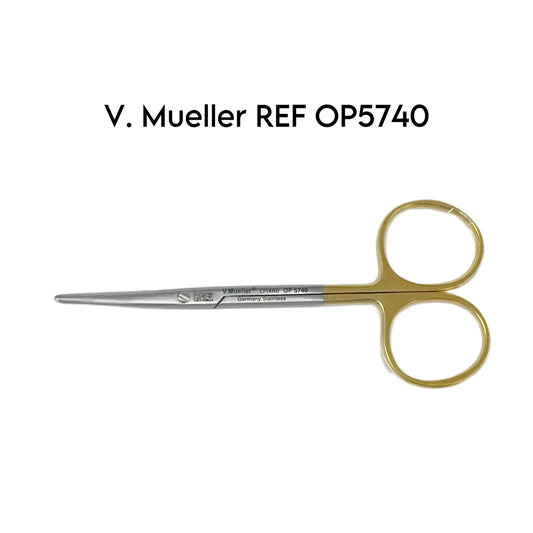 V. Mueller REF OP5740 VITAL KNAPP STRABISMUS SCISSORS, CURVED, BLUNT