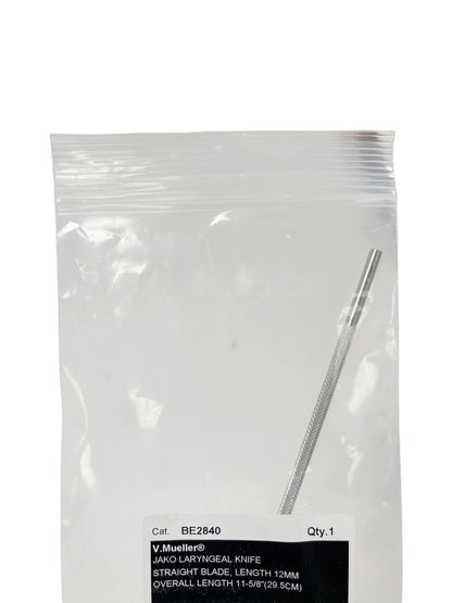 V. Mueller REF BE2840 JAKO LARYNGEAL KNIFE STRAIGHT BLADE