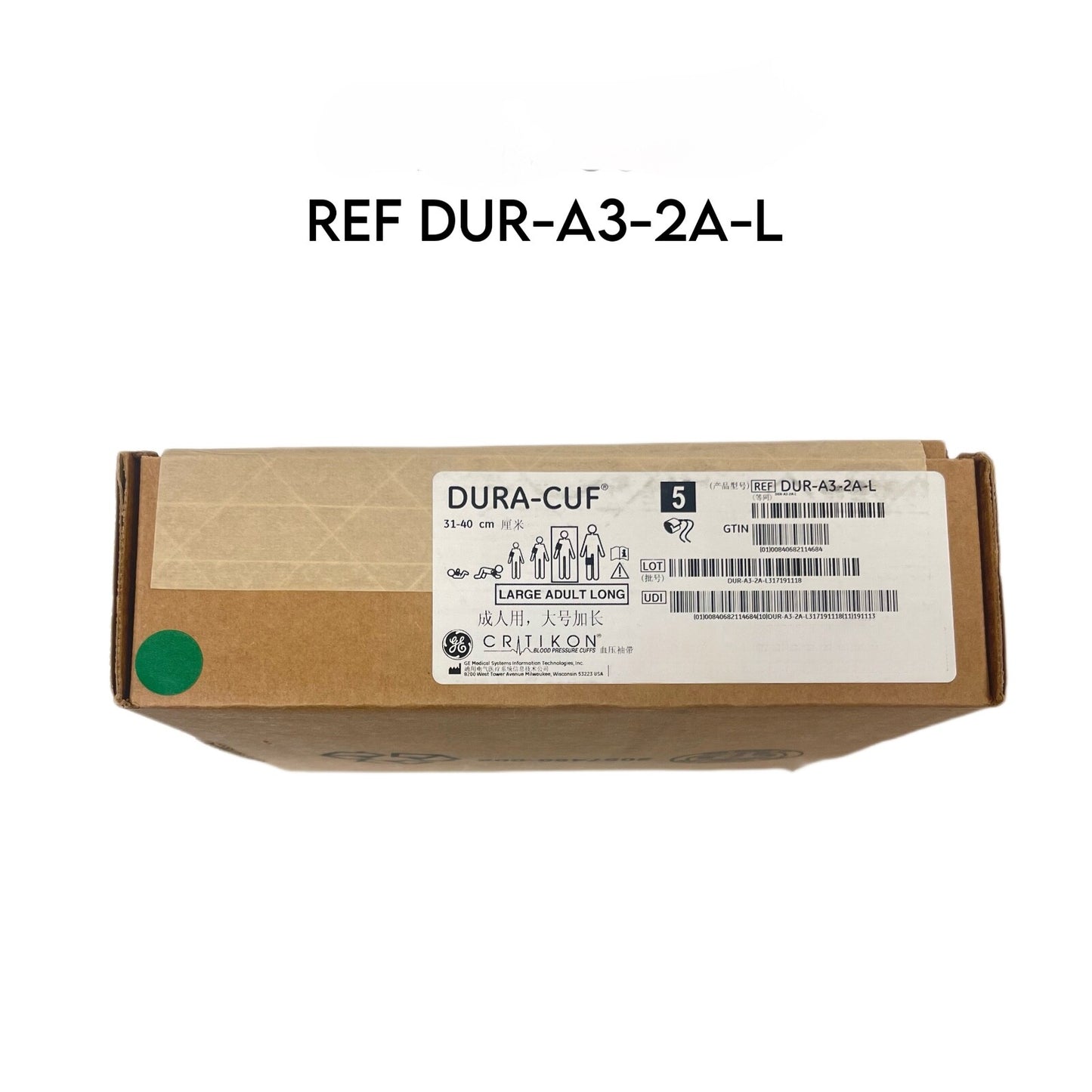 GE MEDICAL REF DUR-A3-2A-L Critikon DURA CUF 31-40cm, Large Adult Long (5/box)
