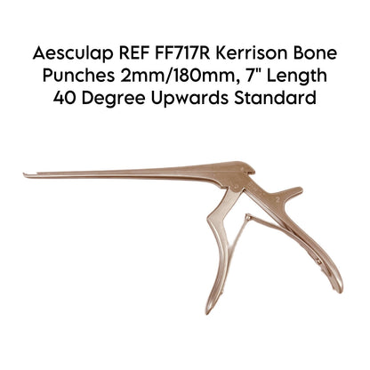 Aesculap REF FF717R Kerrison Bone Punches 2mm/180mm, 7" Length 40 Degree Upwards