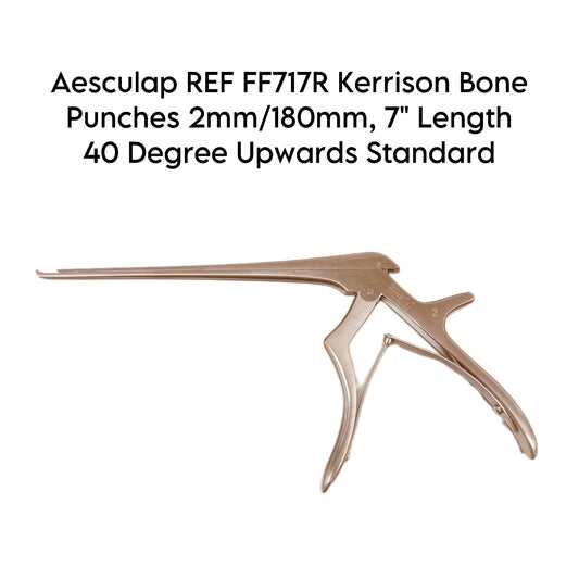 Aesculap REF FF717R Kerrison Bone Punches 2mm/180mm, 7" Length 40 Degree Upwards