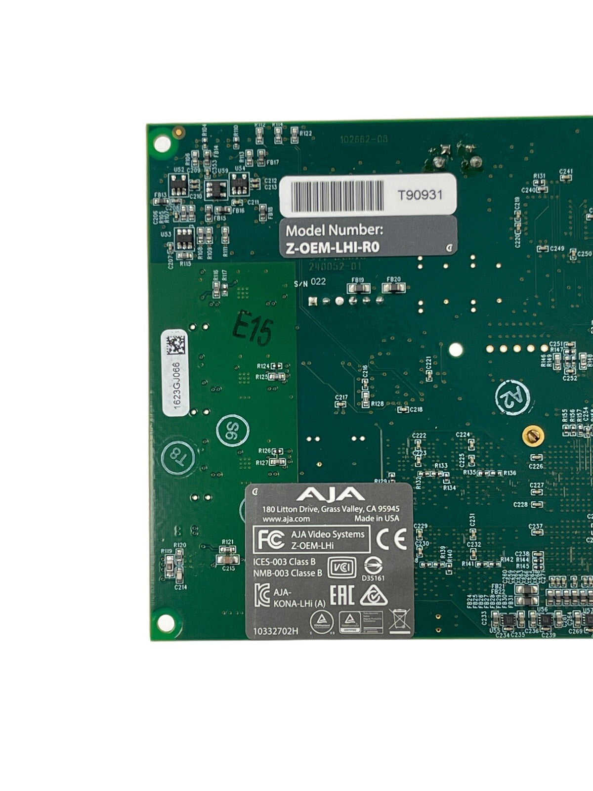 AJA REF Z-OEM-LHI-R0 HD/SD 10-bit Digital and 12-bit Analog PCIe card
