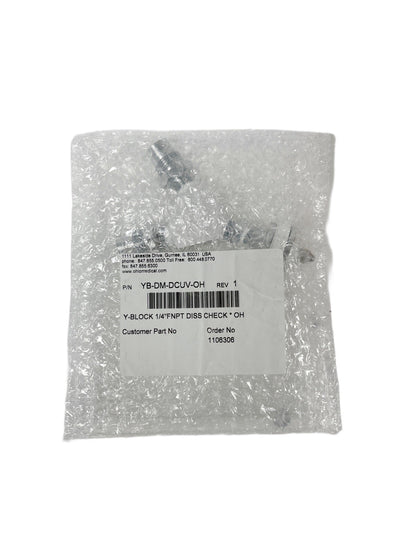 Ohio Medical REF YB-DM-DCUV-OH VACUUM DISS HAND TIGHT INLET Y-BLOCK