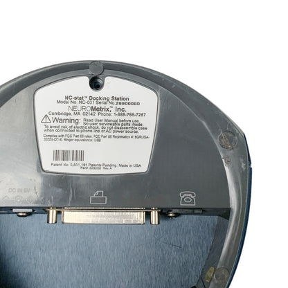 NEUROMetrix NC-Stat NC-010 Nerve Conduction Device Dock, NO POWER SUPPLY