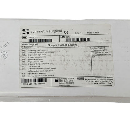 Symmetry Surgical 1010301 Cupped Straight Grasper Arthroscopic Forcep Inst.