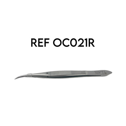Aesculap REF OC021R  IRIS FORCEPS Slightly Curved 100MM
