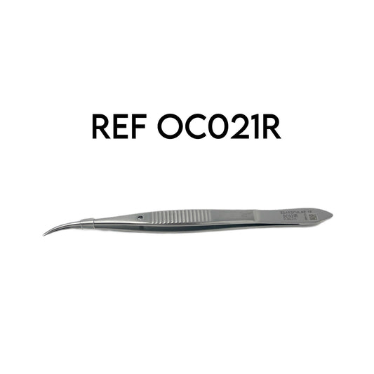 Aesculap REF OC021R  IRIS FORCEPS Slightly Curved 100MM