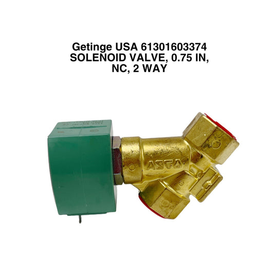 Getinge USA REF 61301603374 SOLENOID VALVE, 0.75 IN, NC, 2 WAY