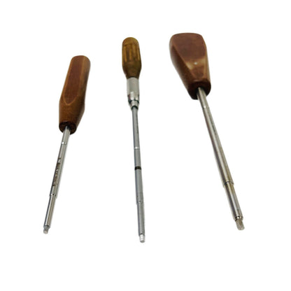 Zimmer Hex Standard Screwdriver Set (2.5mm, 3.5mm & 2.5mm W/ Quick COUP. Handle)