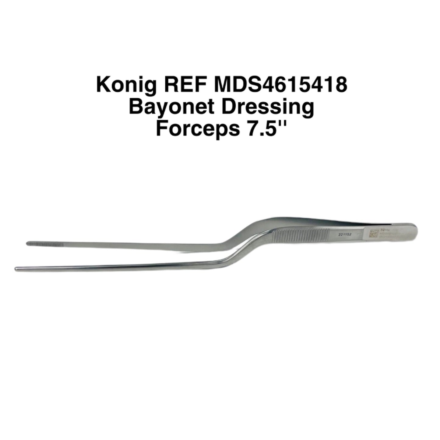 Konig REF MDS4615418 Bayonet Dressing Forceps 7.5"