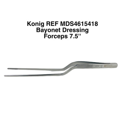 Konig REF MDS4615418 Bayonet Dressing Forceps 7.5"