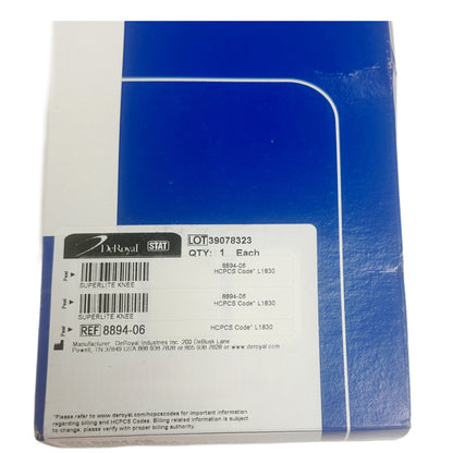 Deroyal REF 8894-06 SUPERLITE KNEE IMMOBILIZER, 2 WAY Hook&loop Closure 3XL, 19€