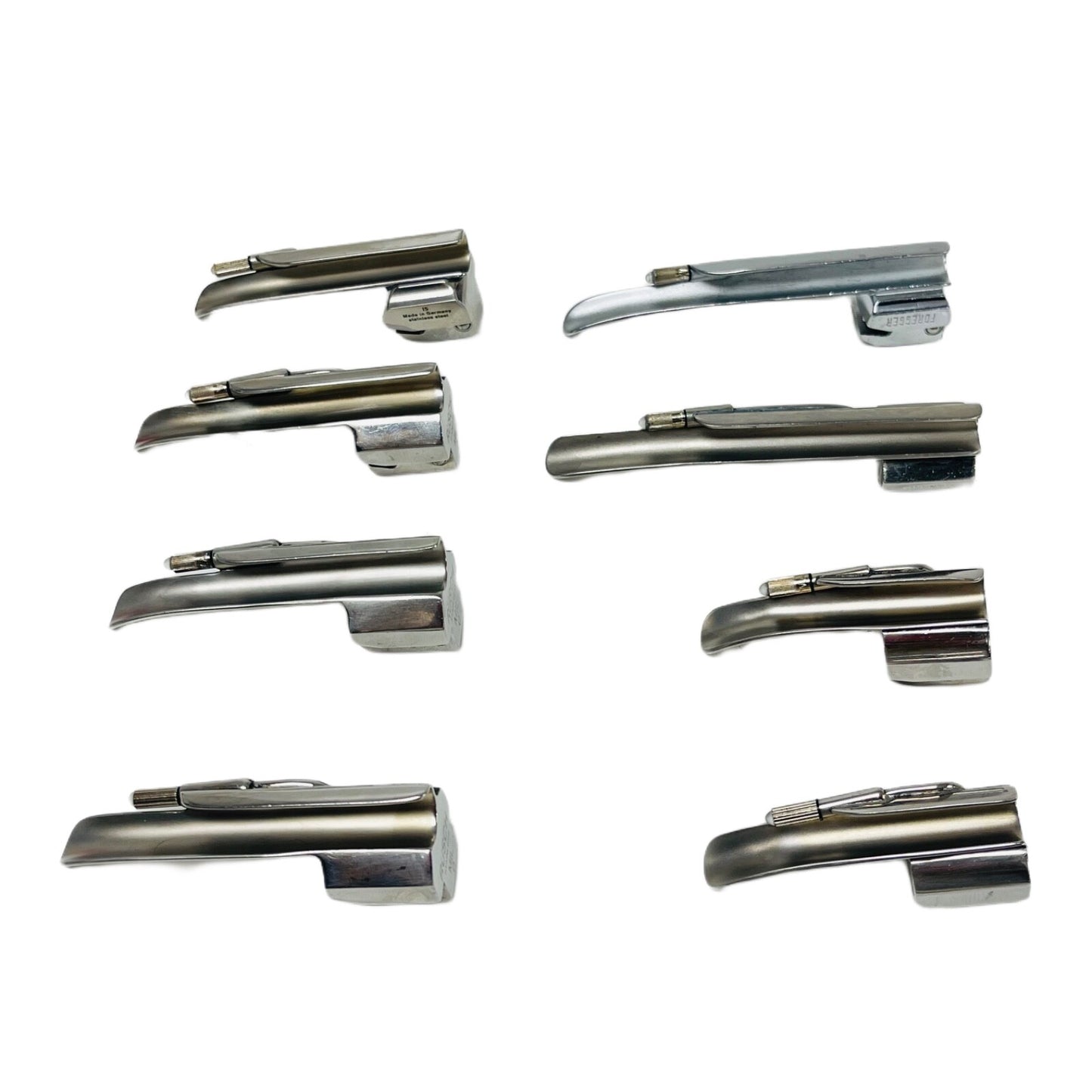 Laryngoscope Blade Stainless Steel Lot Of 8 ( Rusch & other )