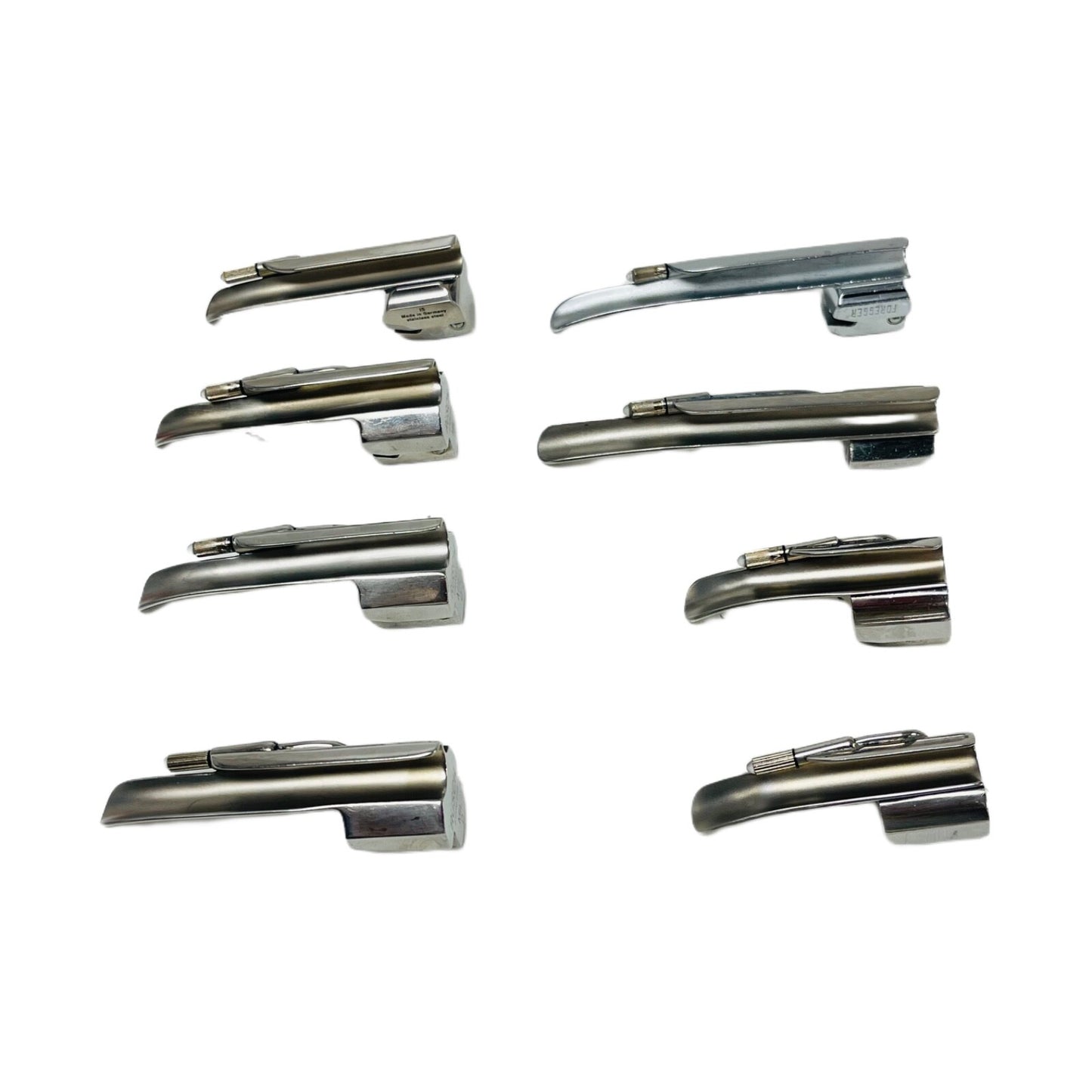 Laryngoscope Blade Stainless Steel Lot Of 8 ( Rusch & other )
