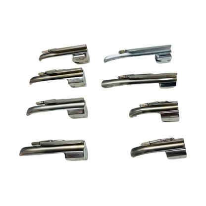 Laryngoscope Blade Stainless Steel Lot Of 8 ( Rusch & other )