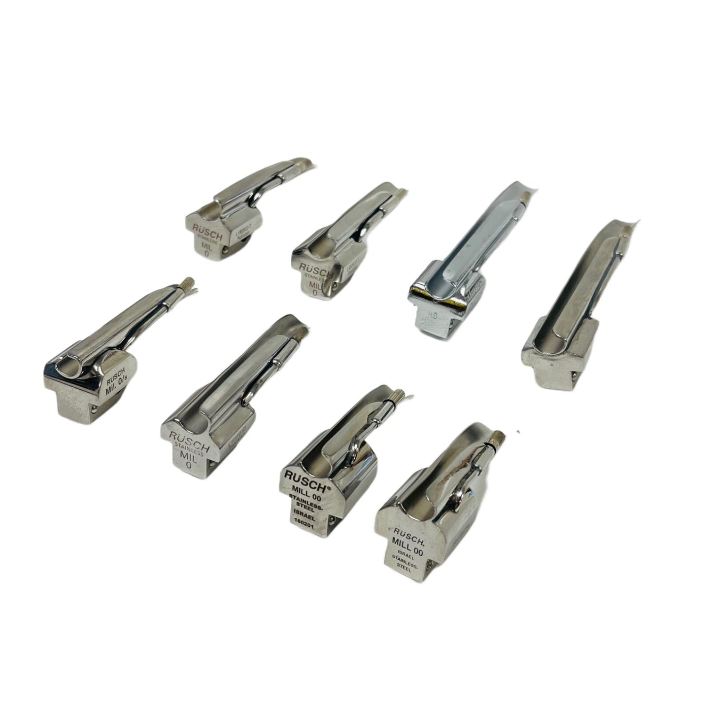 Laryngoscope Blade Stainless Steel Lot Of 8 ( Rusch & other )