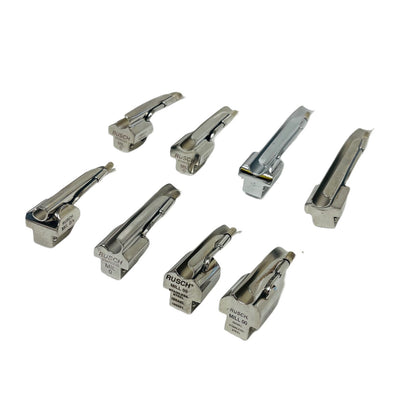 Laryngoscope Blade Stainless Steel Lot Of 8 ( Rusch & other )