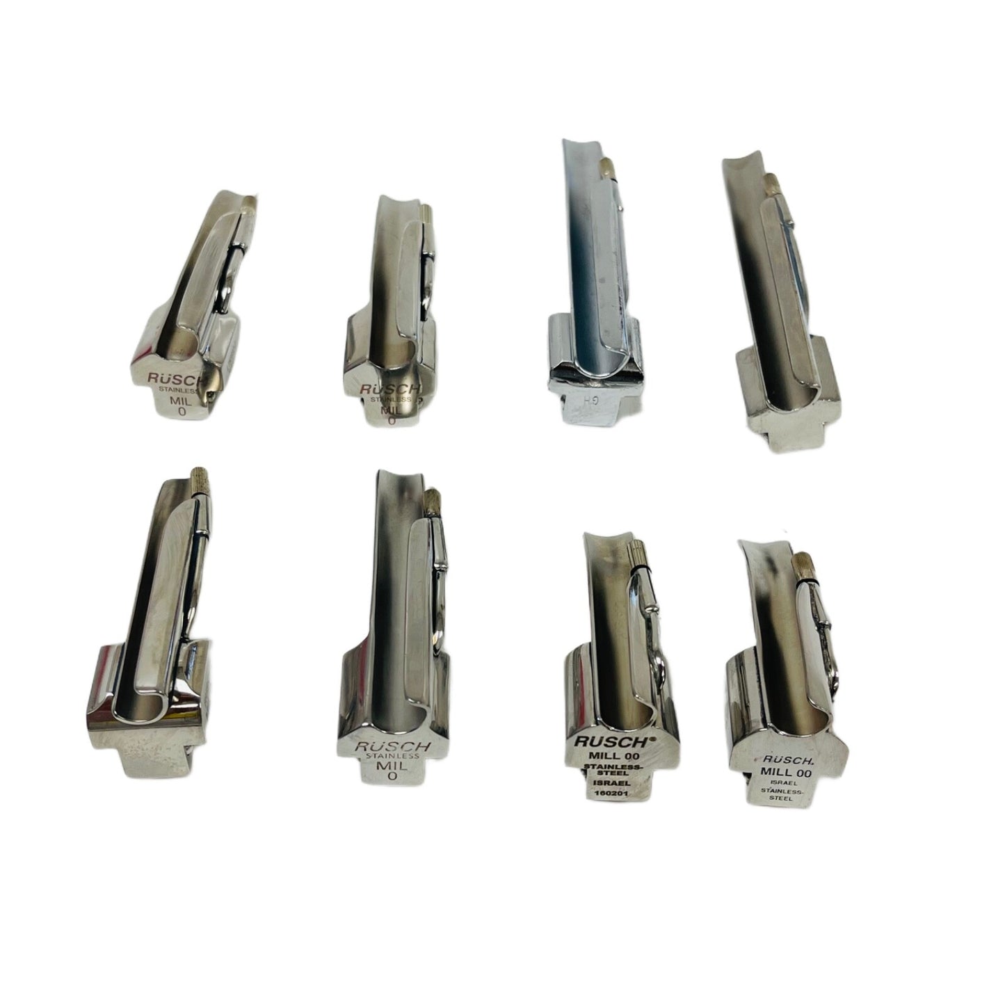 Laryngoscope Blade Stainless Steel Lot Of 8 ( Rusch & other )