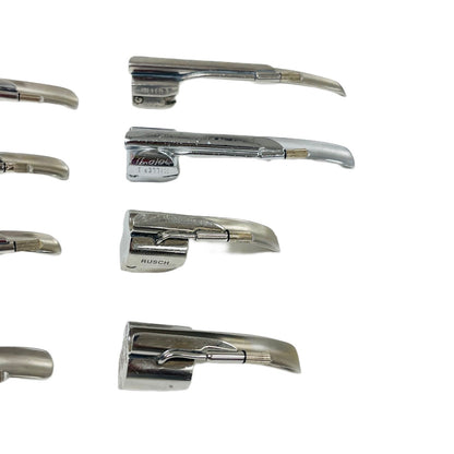 Laryngoscope Blade Stainless Steel Lot Of 8 ( Rusch & other )