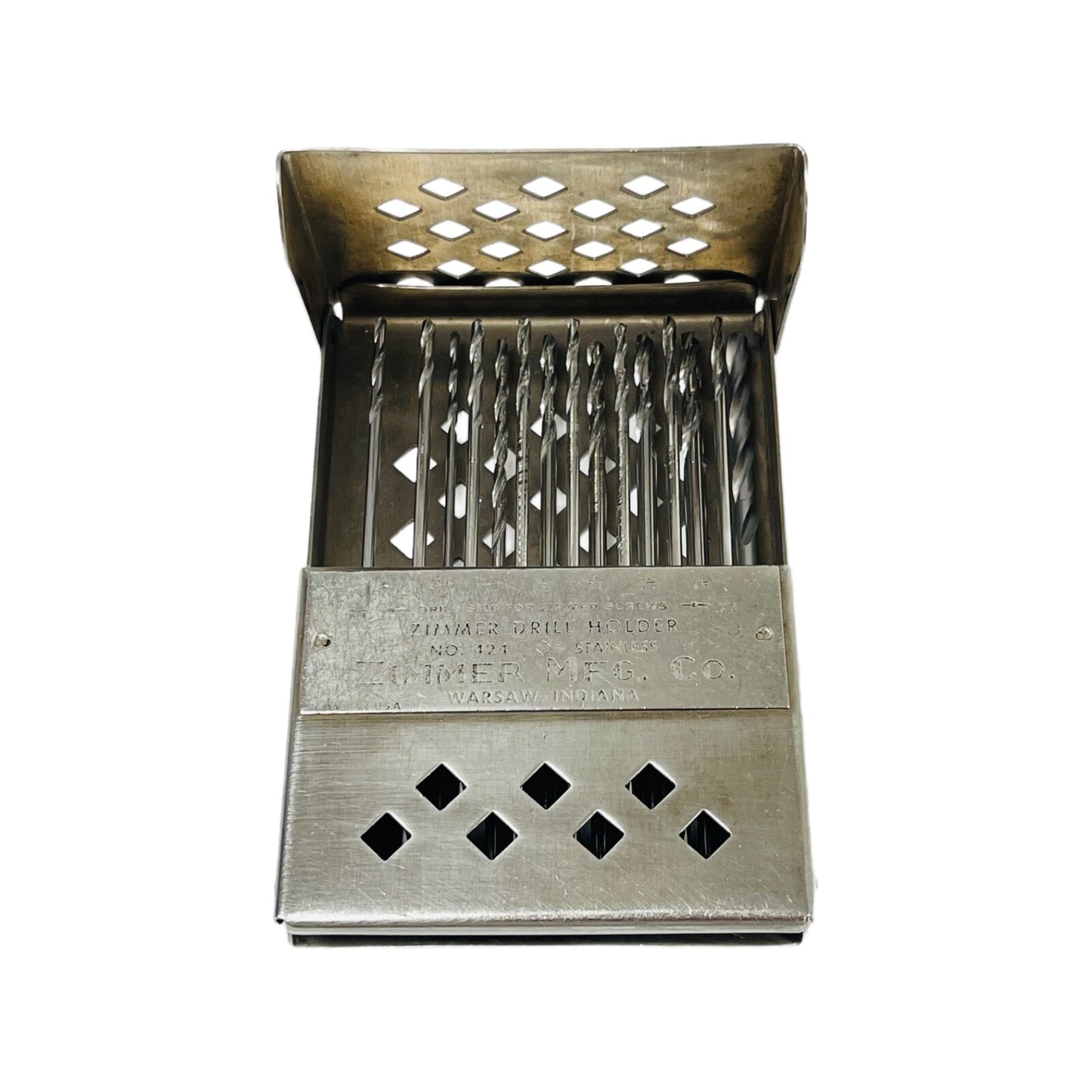 Zimmer REF 424 Folding Drill Case ( Holder )  With Drill Bit