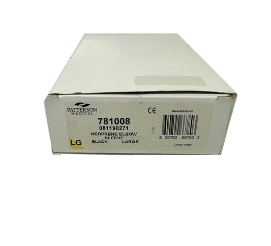 Patterson Medical Ref 781008 NEOPRENE ELBOW SLEEVE BLACK LARGE