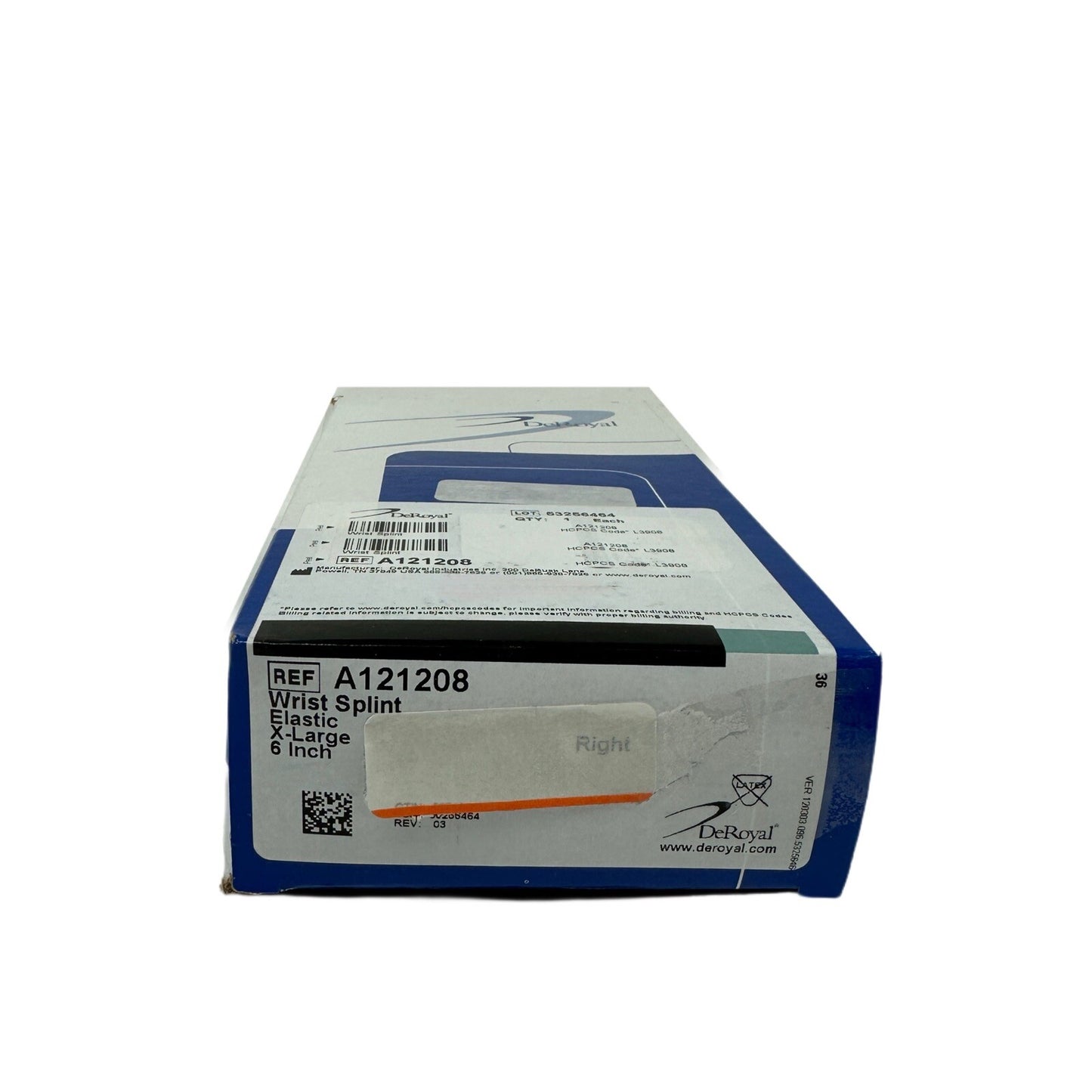 Deroyal REF A121208 Wrist Splint Elastic X-large 6inch