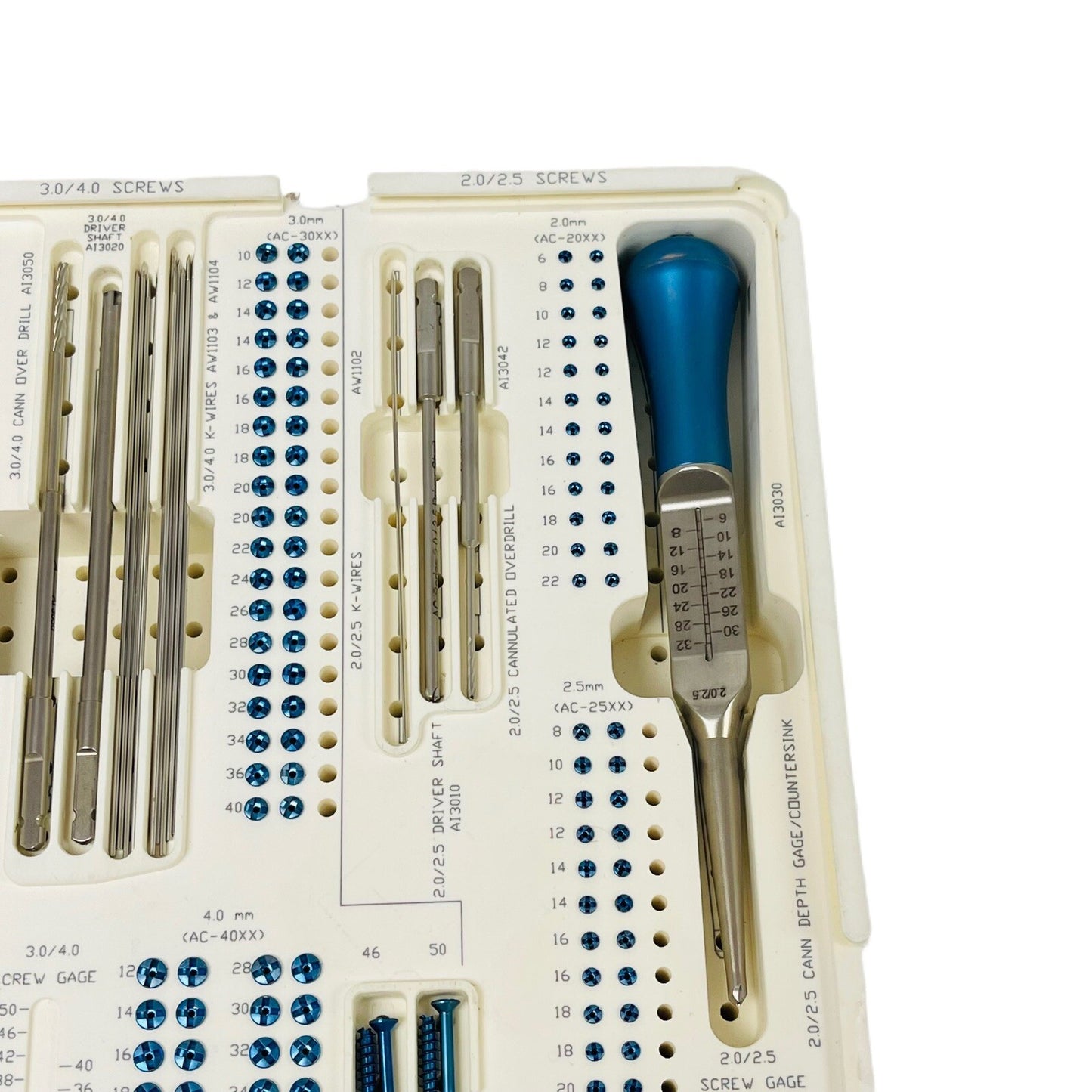 ASCENSION REF CSA-5001-001 Capture Screws & Instruments ( Shaft, Drill & Gage )