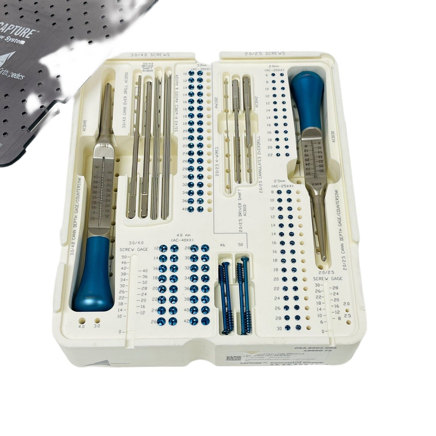 ASCENSION REF CSA-5001-001 Capture Screws & Instruments ( Shaft, Drill & Gage )