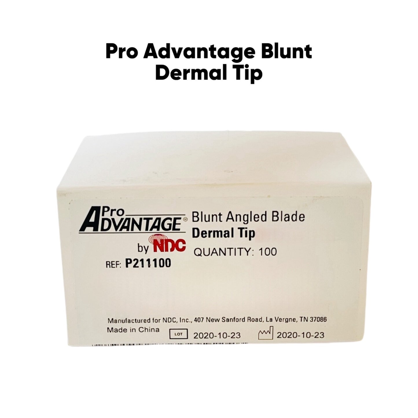 NDC Inc REF P211100 Pro Advantage Blunt Dermal Tip, Quantity: 100/Box