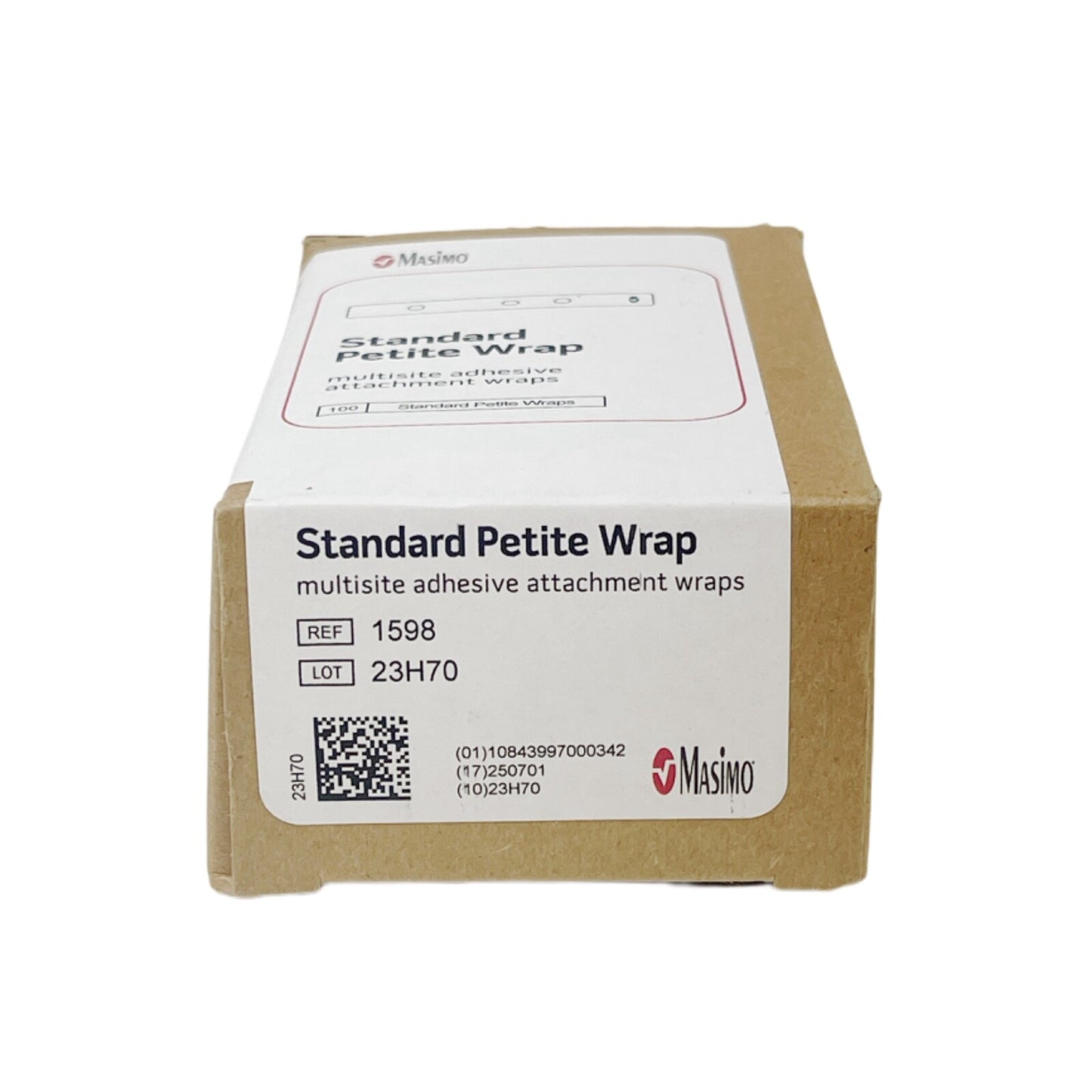 Masimo 1598 Standard Petite Wrap multisite adhesive attachment wraps (100/Box)