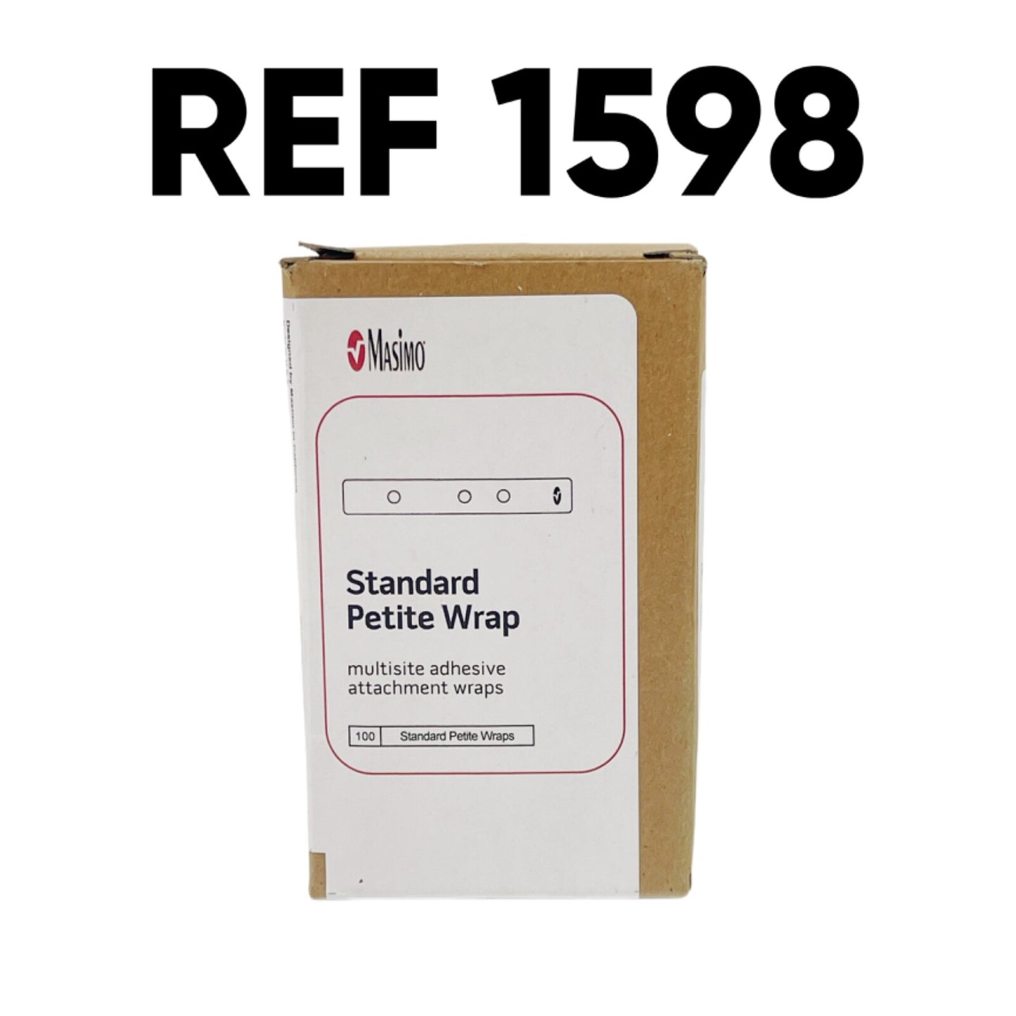 Masimo 1598 Standard Petite Wrap multisite adhesive attachment wraps (100/Box)