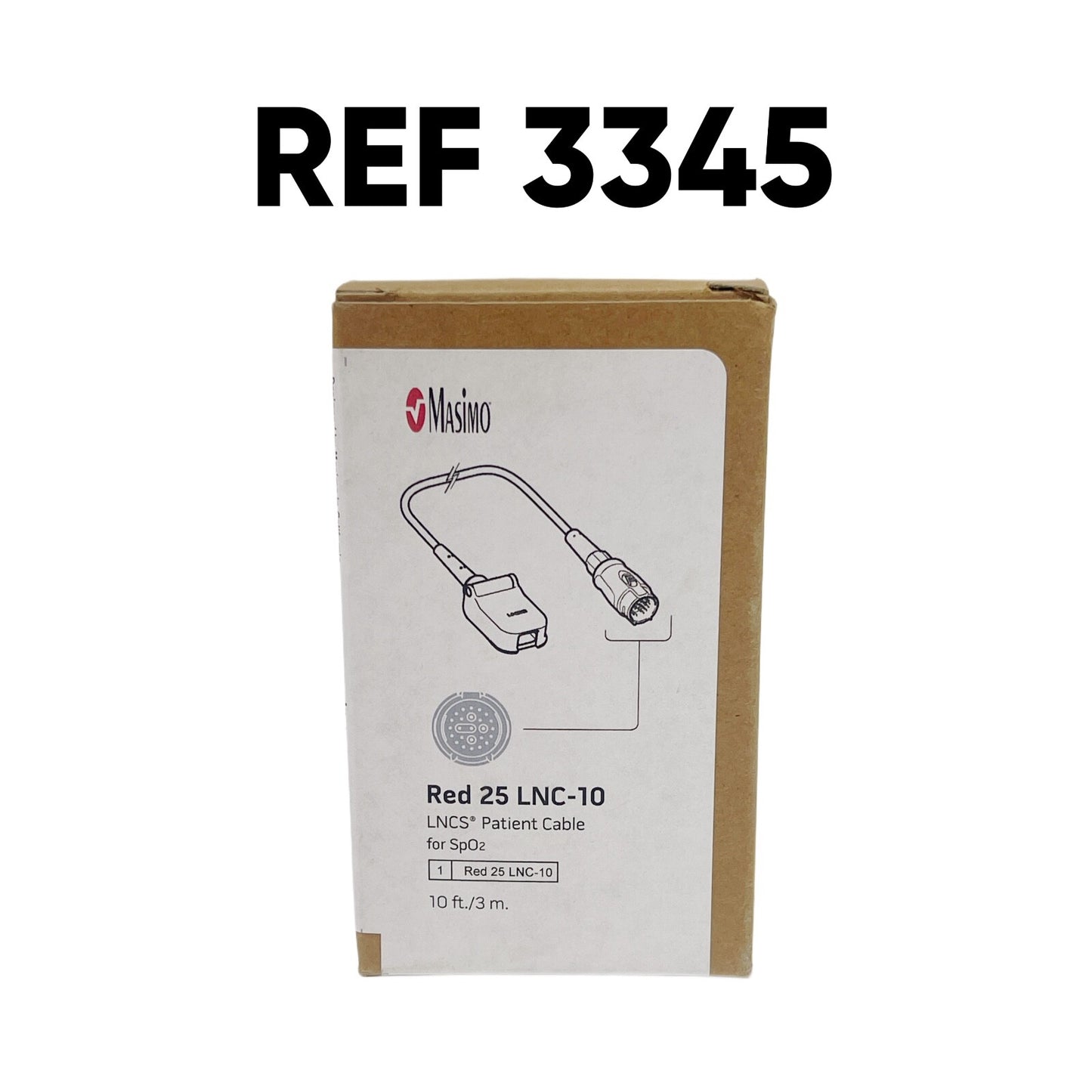 Masimo 3345 Red 25 LNC-10 LNCS® Patient Cable