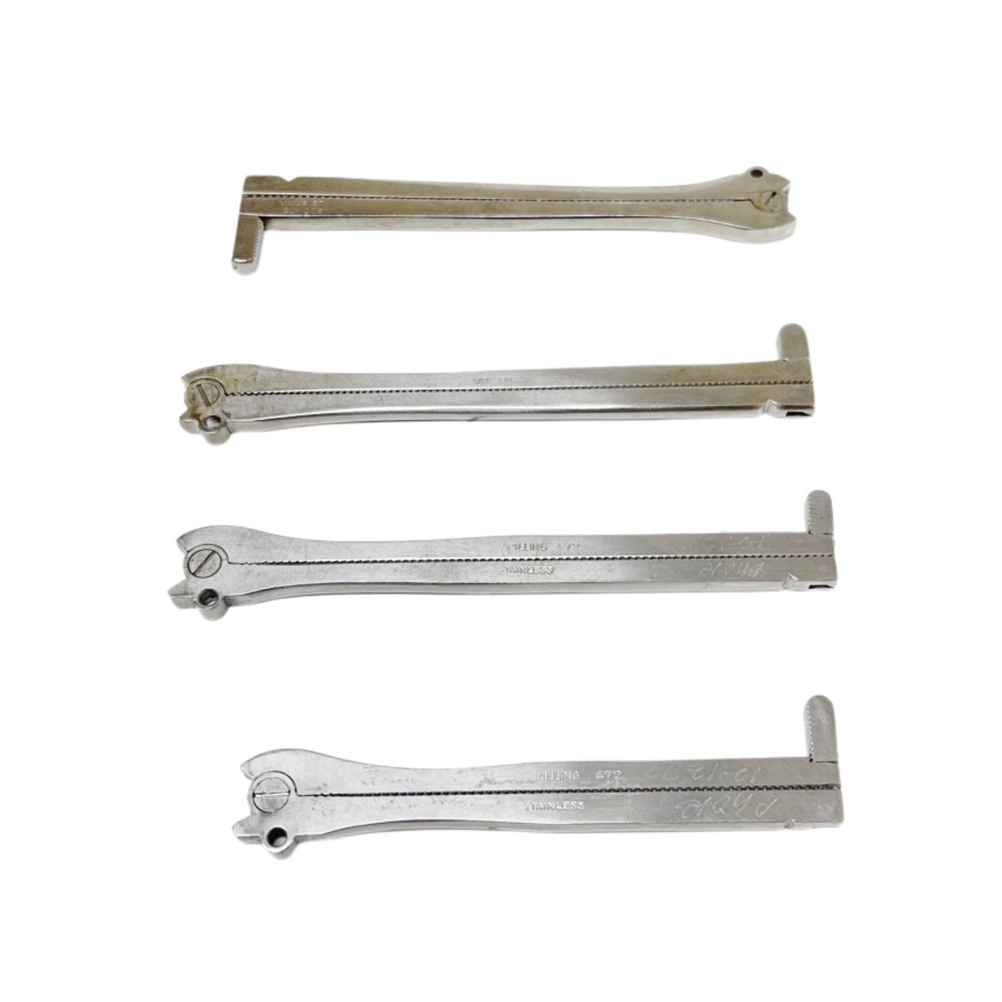 PILLING / V MUELLER / SKLAR DeMartel-Wolfson clamps ( LOT OF 4 )