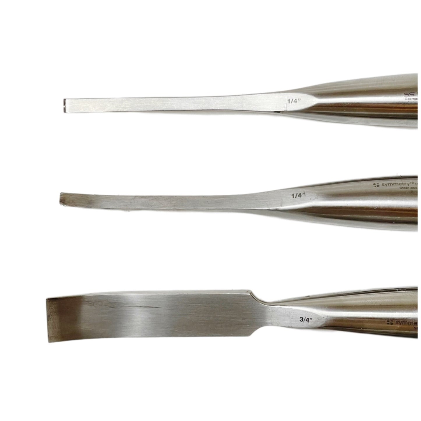 Symmetry / SSI Smith-Peterson Osteotomes (Lot Of 6 Straight & Curved) W/ Case