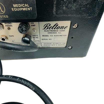 Beltone Electronics Ref 112 Audiometer For Parts/ Not Working