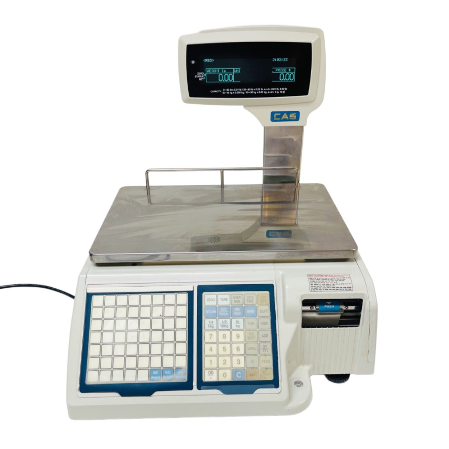 CAS CORPORATION LP-II Retail-Deli Thermal Label Printing Weighing Scale