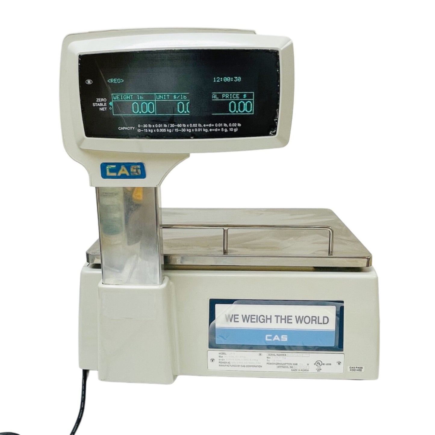 CAS CORPORATION LP-II Retail-Deli Thermal Label Printing Weighing Scale