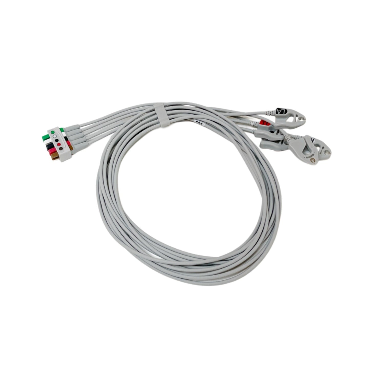 GE 2106391-002 ECG Leadwire Set 5-lead, grabber, AHA, 130 cm / 51 in ( LOT OF 2)