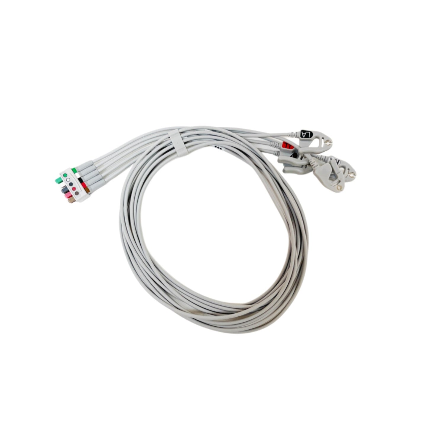 GE 2106391-002 ECG Leadwire Set 5-lead, grabber, AHA, 130 cm / 51 in ( LOT OF 2)