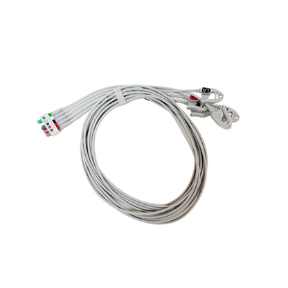 GE 2106391-002 ECG Leadwire Set 5-lead, grabber, AHA, 130 cm / 51 in ( LOT OF 2)