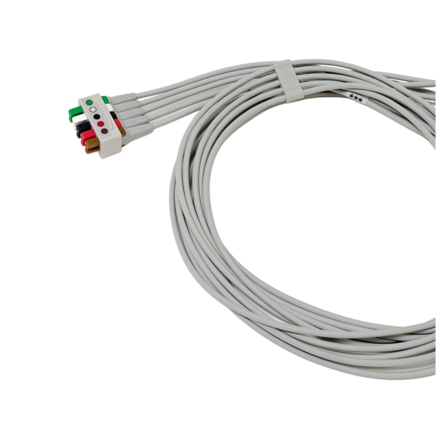 GE 2106391-002 ECG Leadwire Set 5-lead, grabber, AHA, 130 cm / 51 in ( LOT OF 2)