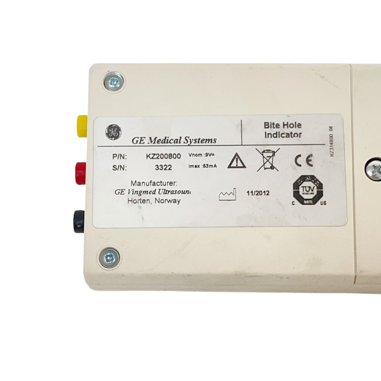 GE Healthcare REF KZ200800 Bite Hole Indicator OEM